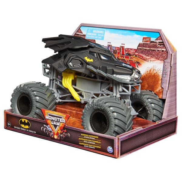 Produktbild: Monster Jam, offizieller Batmobile Monster Truck, Metall-Spritzguss-Fahrzeug zum Spielen und Sammeln im Ma&szlig;stab 1:24