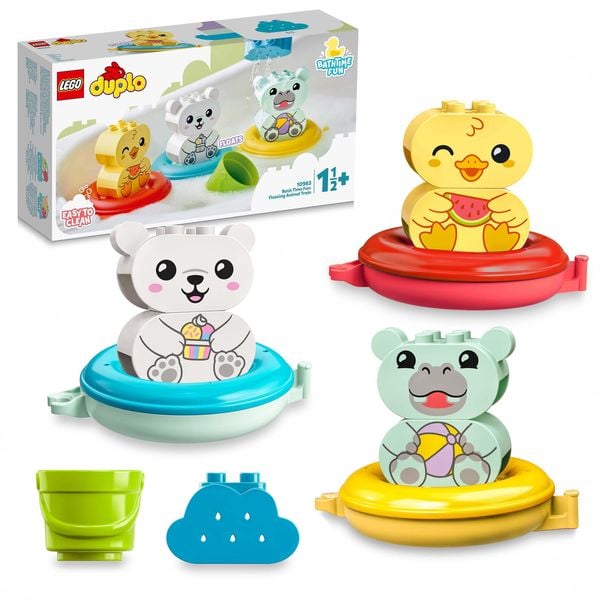 LEGO DUPLO Badewannenspaß: Schwimmender Tierzug - Lernspielzeug