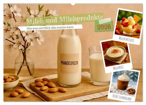 Produktbild: Milch und Milchprodukte (Wandkalender 2026 DIN A2 quer), CALVENDO Monatskalender