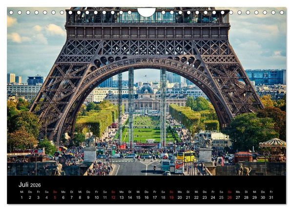 Produktbild: Paris - Impressionen einer Weltstadt (Wandkalender 2026 DIN A4 quer), CALVENDO Monatskalender