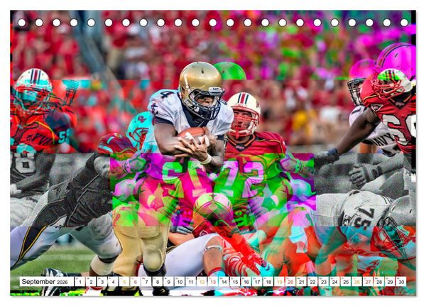 Produktbild: American Football - Power (Tischkalender 2026 DIN A5 quer), CALVENDO Monatskalender