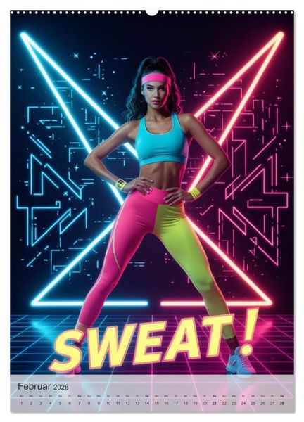 Produktbild: Back to the Eighties - Electric Neon Nights (hochwertiger Premium Wandkalender 2026 DIN A2 hoch), Kunstdruck in Hochglanz