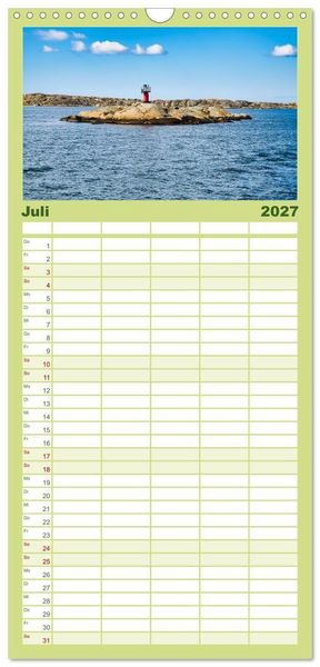 Produktbild: Familienplaner 2027 - G&ouml;teborg und Sch&auml;reninseln mit 5 Spalten (Wandkalender, 21 x 45 cm) CALVENDO