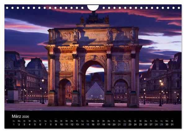 Produktbild: Paris bei Nacht 2026 (Wandkalender 2026 DIN A4 quer), CALVENDO Monatskalender