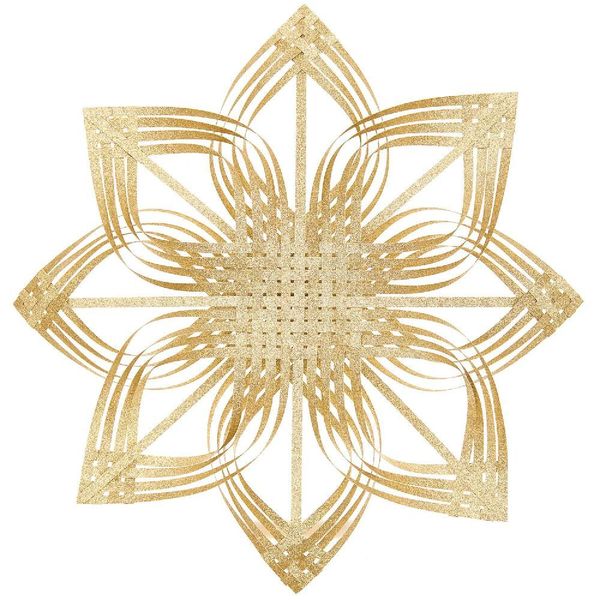 Produktbild: Bastelset Webstern, glitter gold, 60
