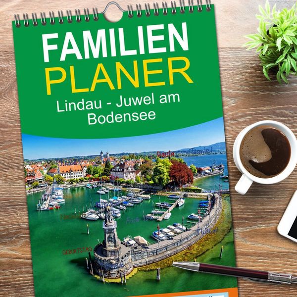 Produktbild: Familienplaner 2026 - Lindau - Juwel am Bodensee mit 5 Spalten (Wandkalender, 21 x 45 cm) CALVENDO
