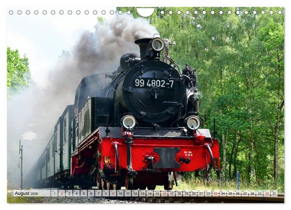 Produktbild: Mit Dampf &uuml;ber die Insel R&uuml;gen (Wandkalender 2026 DIN A4 quer), CALVENDO Monatskalender
