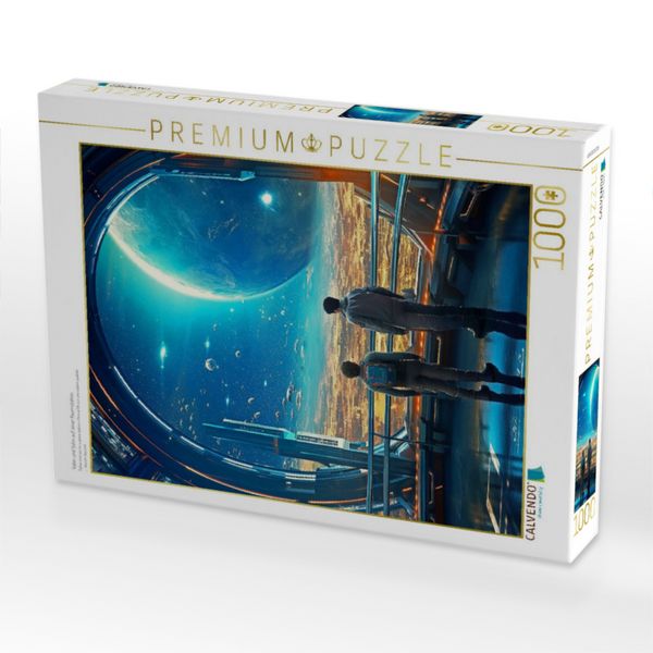 Produktbild: CALVENDO Puzzle Vater und Sohn auf einer Raumstation | 1000 Teile Lege-Gr&ouml;&szlig;e 64x48cm Foto-Puzzle f&uuml;r gl&uuml;ckliche Stunden