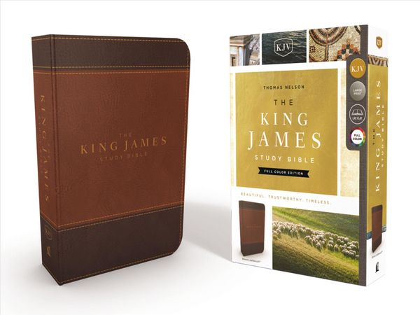 Produktbild: KJV, The King James Study Bible, Leathersoft, Brown, Red Letter, Full-Color Edition