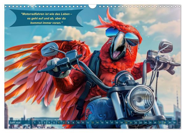 Produktbild: Tierisch lustige Motorradfahrer (Wandkalender 2026 DIN A3 quer), CALVENDO Monatskalender