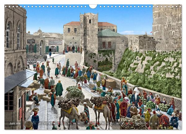 Produktbild: Altes Jerusalem um das Jahr 1900 - Fotos neu restauriert und koloriert (Wandkalender 2026 DIN A3 quer), CALVENDO Monatskalender