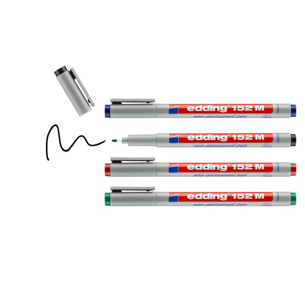 Produktbild: Edding Folienschreiber Non-permanent Pen 152 M, 4er Set