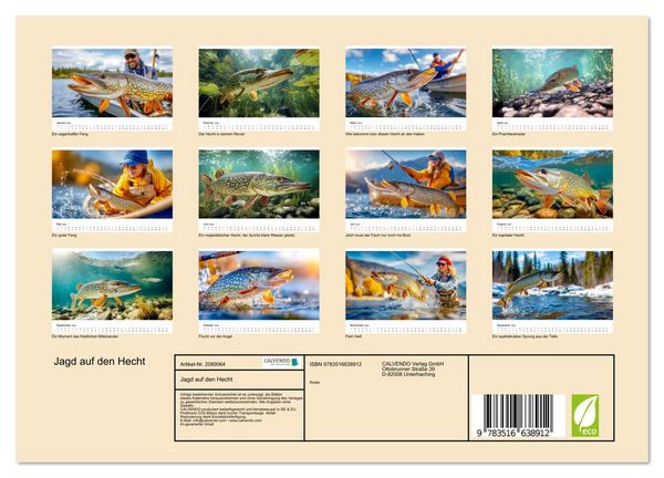 Produktbild: Jagd auf den Hecht (Wandkalender 2026 DIN A4 quer), CALVENDO Monatskalender
