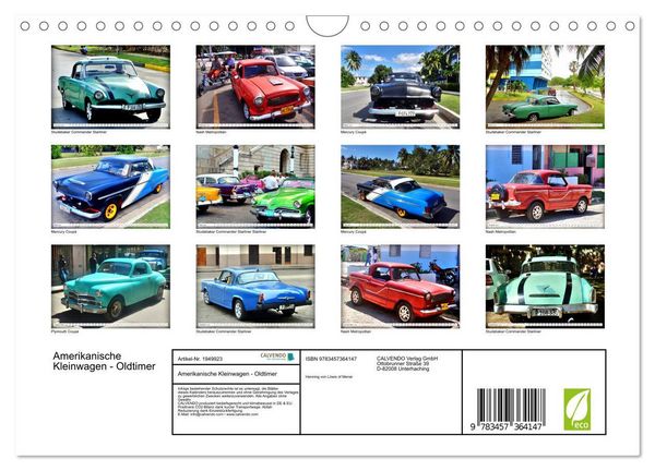 Produktbild: Amerikanische Kleinwagen - Oldtimer (Wandkalender 2026 DIN A4 quer), CALVENDO Monatskalender