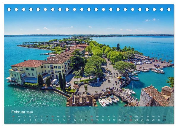 Produktbild: Gardasee - lago di Garda by Sascha Ferrari (Tischkalender 2026 DIN A5 quer), CALVENDO Monatskalender