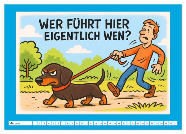 Produktbild: Fehlerfrei. Dackel eben. (Wandkalender 2026 DIN A4 quer), CALVENDO Monatskalender
