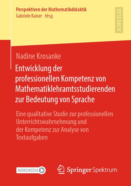 Produktbild: Entwicklung der professionellen Kompetenz von Mathematiklehramtsstudierenden zur Bedeutung von Sprache