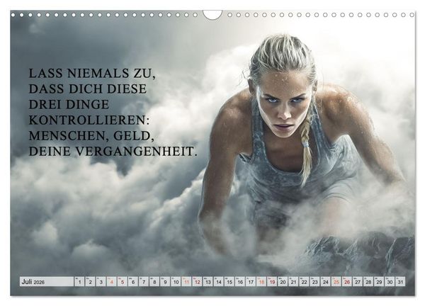 Produktbild: Weisheit und Motivation - Inspiration voller Sinn und St&auml;rke (Wandkalender 2026 DIN A3 quer), CALVENDO Monatskalender