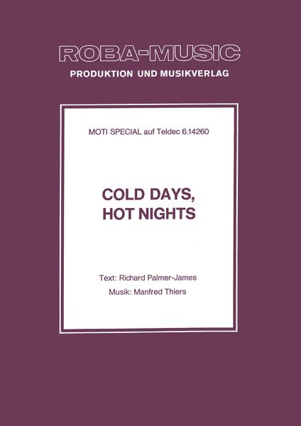 Produktbild: Cold Days, Hot Nights