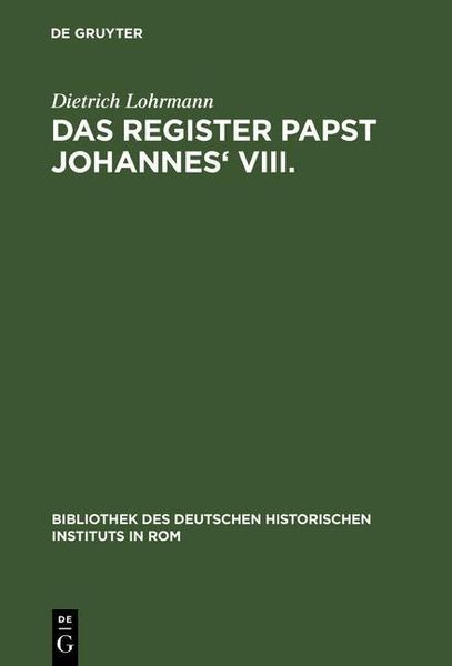 Produktbild: Das Register Papst Johannes' VIII