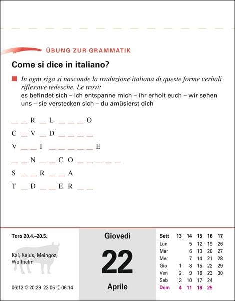 Produktbild: Italienisch Sprachkalender 2027 - Italienisch lernen leicht gemacht - Tagesabrei&szlig;kalender
