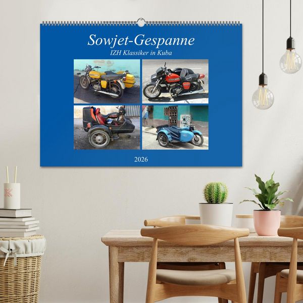 Produktbild: Sowjet-Gespanne - IZH Klassiker in Kuba (Wandkalender 2026 DIN A2 quer), CALVENDO Monatskalender