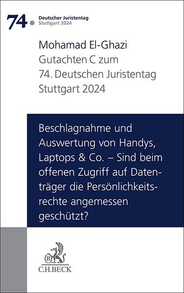 Produktbild: Verhandlungen des 74. Deutschen Juristentages Stuttgart 2024 Bd. I: Gutachten Te