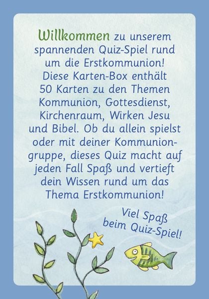 Produktbild: Der Wunschfisch. 50 x Spiel- und R&auml;tselspa&szlig; zur Erstkommunion