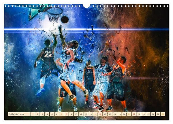 Produktbild: Basketball extrem (Wandkalender 2026 DIN A3 quer), CALVENDO Monatskalender