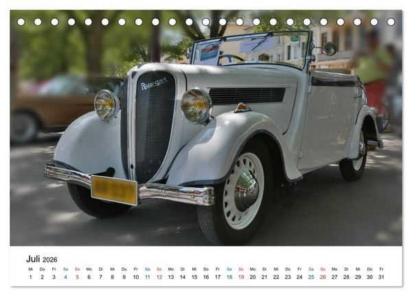 Produktbild: Oldtimer - Altes Blech in neuem Glanz (Tischkalender 2026 DIN A5 quer), CALVENDO Monatskalender