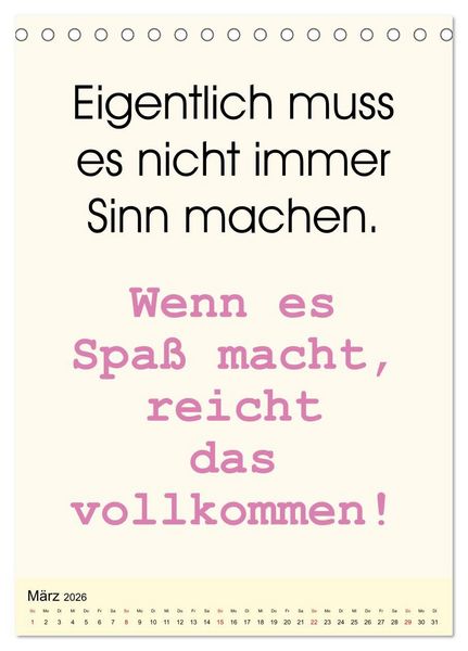 Produktbild: Spr&uuml;che-Kalender. Lustiges f&uuml;r die Familie! (Tischkalender 2026 DIN A5 hoch), CALVENDO Monatskalender