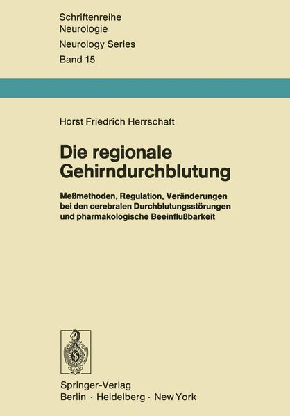 Produktbild: Die regionale Gehirndurchblutung