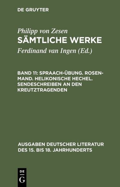 Produktbild: Spraach-&Uuml;bung. Rosen-Mand. Helikonische Hechel. Sendeschreiben an den Kreutztragenden
