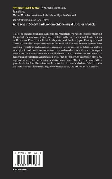 Produktbild: Advances in Spatial and Economic Modeling of Disaster Impacts