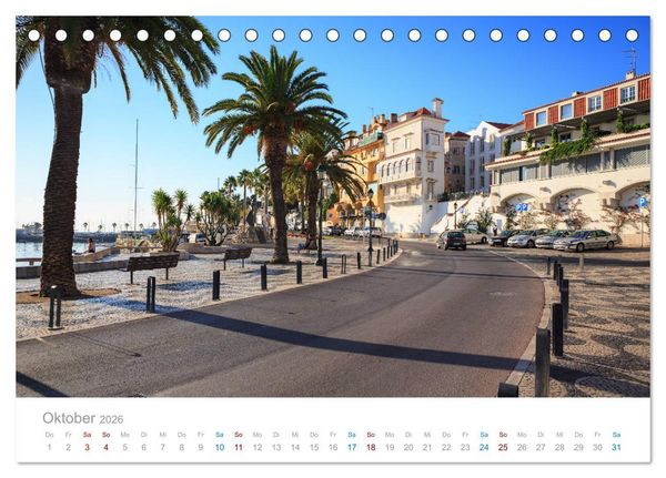 Produktbild: CASCAIS - die sch&ouml;nsten Badeorte Lissabons (Tischkalender 2026 DIN A5 quer), CALVENDO Monatskalender