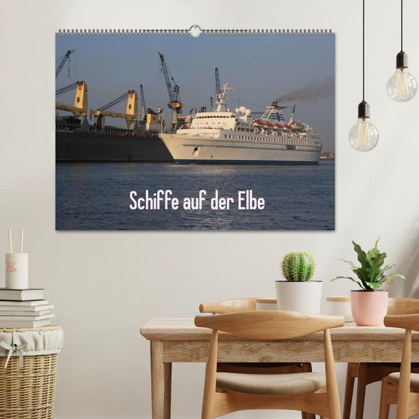 Produktbild: Schiffe auf der Elbe (Wandkalender 2026 DIN A2 quer), CALVENDO Monatskalender