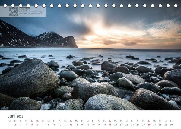 Produktbild: Lofoten - Stille Landschaften Norwegens (MEDIAedition) (Tischkalender 2022 DIN A5 quer)