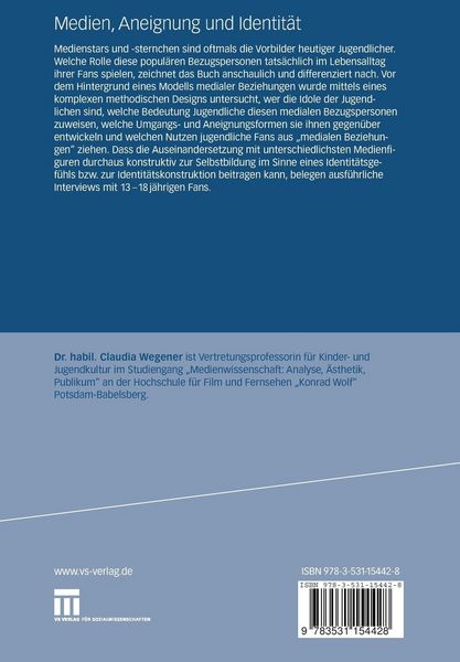 Produktbild: Medien, Aneignung und Identit&auml;t