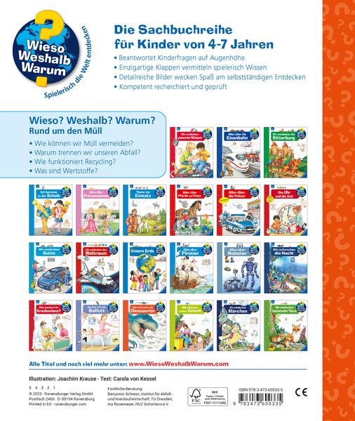 Produktbild: Wieso? Weshalb? Warum? Kernreihe, Band 74 - Rund um den M&uuml;ll