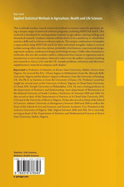 Produktbild: Applied Statistical Methods in Agriculture, Health and Life Sciences