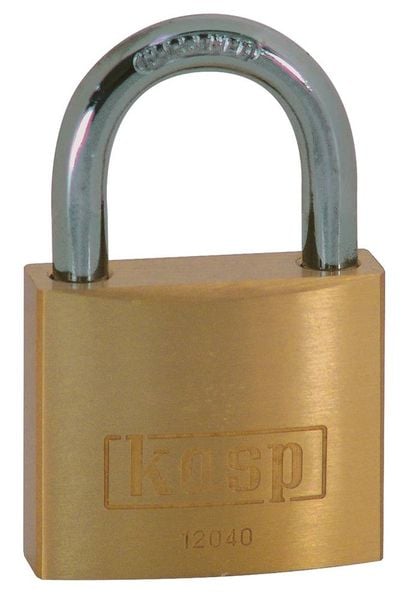 KASP K12030 Vorhängeschloss 30mm verschieden schließend Goldgelb Schlüsselschloss
