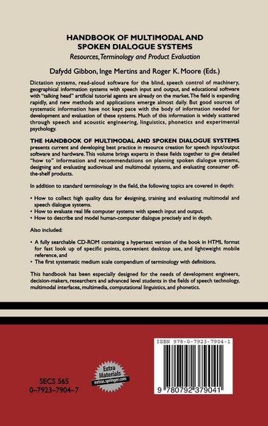 Produktbild: Handbook of Multimodal and Spoken Dialogue Systems