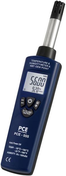 PCE Instruments PCE-555 Luftfeuchtemessgerät (Hygrometer) 0% rF 100% rF