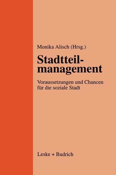 Stadtteilmanagement, Taschenbuch von , VS Verlag für Sozialwissenschaften, 9783322950956