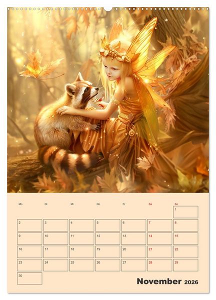 Produktbild: Elfenkinder der Natur - Niedlicher Termin-Planer f&uuml;r das Jahr (Wandkalender 2026 DIN A2 hoch), CALVENDO Monatskalender