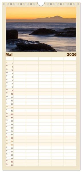 Produktbild: Familienplaner 2026 - Gran Canaria - Extrabreite Landschaften mit 5 Spalten (Wandkalender, 21 x 45 cm) CALVENDO