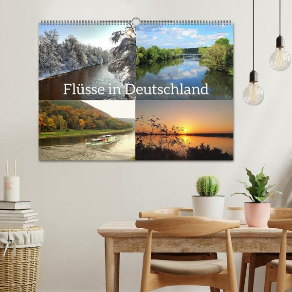 Produktbild: Fl&uuml;sse in Deutschland (Wandkalender 2026 DIN A2 quer), CALVENDO Monatskalender