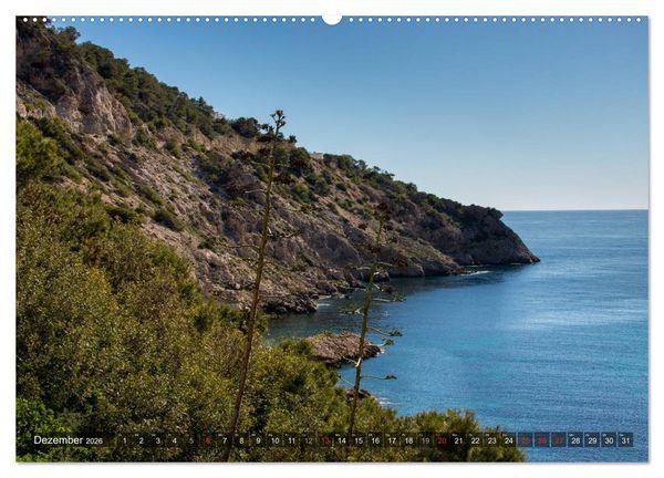 Produktbild: Ibiza K&uuml;ste, Buchten und Str&auml;nde (Wandkalender 2026 DIN A2 quer), CALVENDO Monatskalender