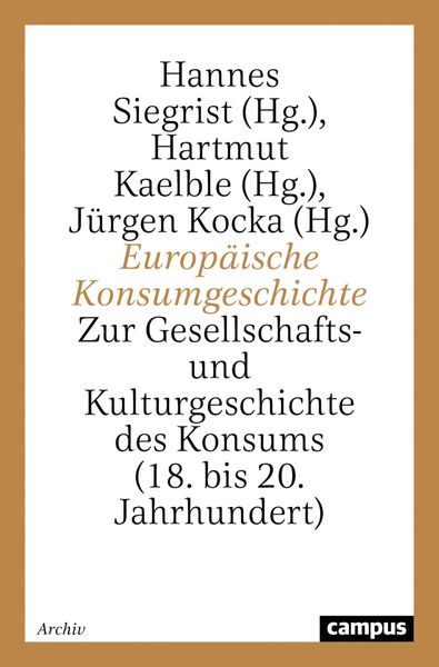Produktbild: Europ&auml;ische Konsumgeschichte
