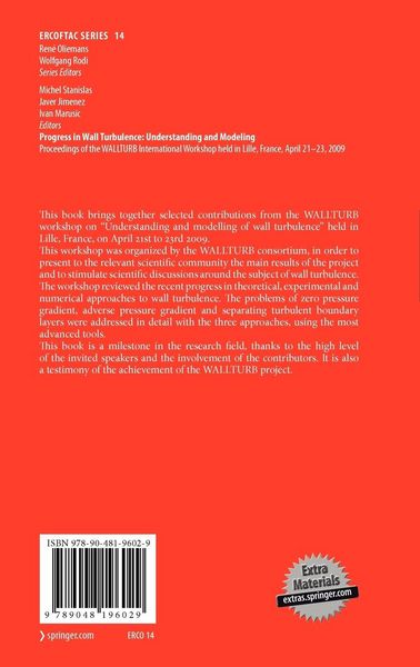 Produktbild: Progress in Wall Turbulence: Understanding and Modeling